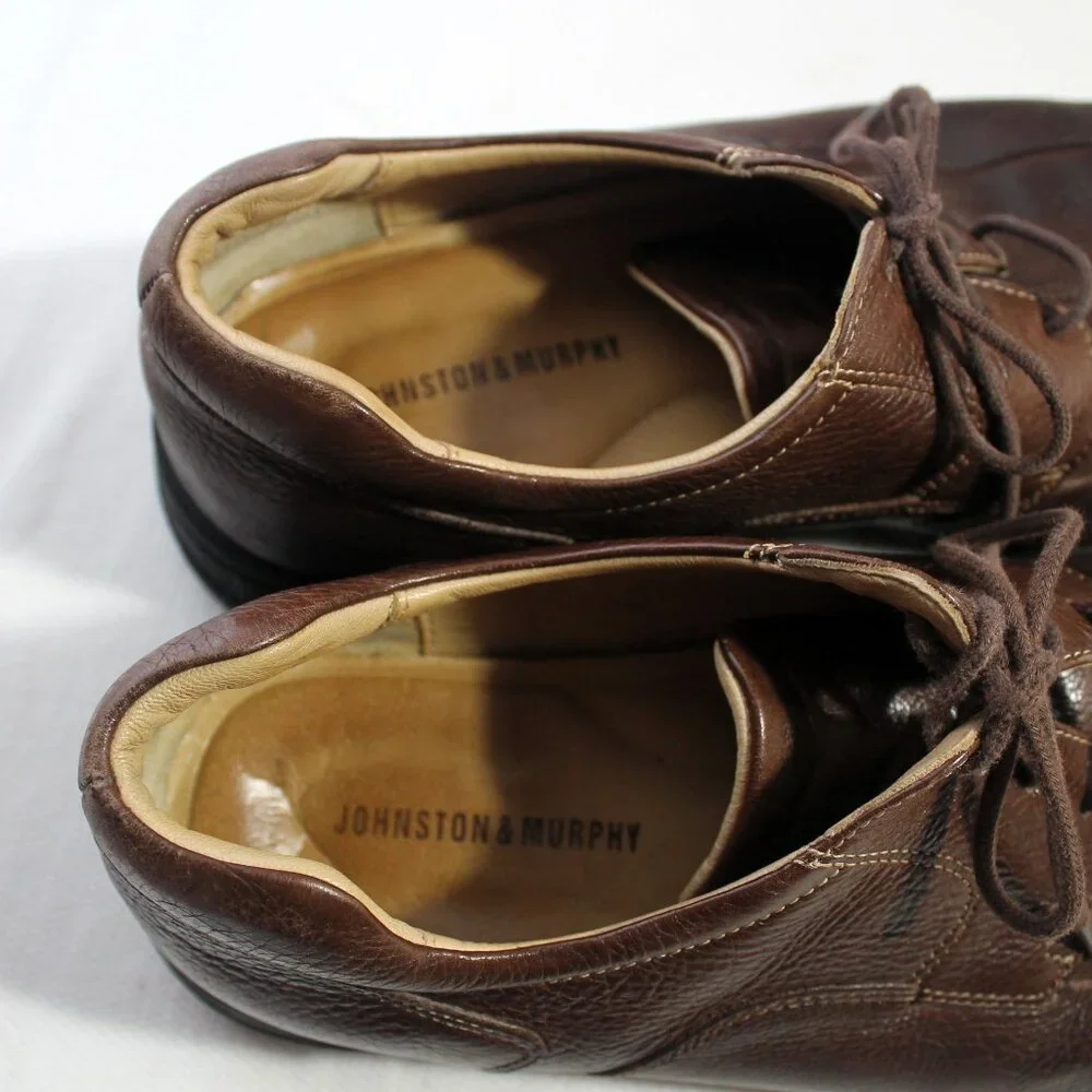 Johnston & Murphy Brown Shuler Bicycle Sheepskin Shoes 20-7223, Size 12